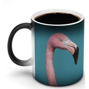 Flamingo's Minnaar Aanpassen Magic Warmte Veranderende Mok Keramische Cup Koffie Mokken Warmtegevoelige Grappige Gift
