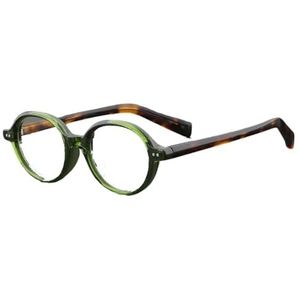Halloween cadeau, Unisex Retro Ellipse Brilmontuur met Glazen Multicolor(Green)