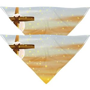 2 Pack Hond Bandana Dag van de Heilige Week Meisje Jongen Huisdier Slabbetjes Hond Sjaal Hoofddoek Wasbare Bandana's Accessoires Voor Kleine Medium Grote Honden Puppy Kat Huisdier