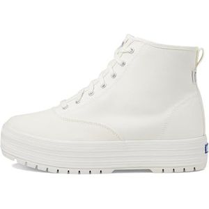 Keds The Platform Mid Lug enkellaars voor dames, Sneeuwwitje Canvas, 36 EU