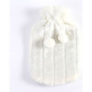 DieffematicRSD Warmwaterkruik Koudebestendige Warme Faux Fur Fleece Cover Winter Beschermhoes Verwijderbare Pluche Warmwaterkruik Cover Warmte Behoud Covers (Color : White)