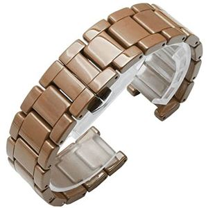 INEOUT Keramische Horlogeband Compatibel Met GC-horloges Band Gekerfde Keramische Armband Mode (Color : Brown, Size : 20X11mm)