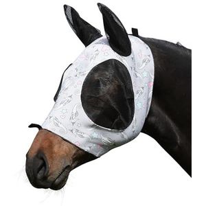 2024 Weatherbeeta Stretch Bug Eye Saver With Ears 1002938 - Sea Unicorn Print Weatherbeeta Mask Size - Pony
