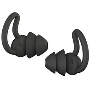 Slapen oordopjes siliconen oordopjes ruisonderdrukking herbruikbare oordopjes voor kantoor thuis, zwart, 2 lagen, premium zwart, 2 lagen