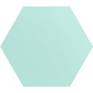DEQORI Hexagon Wandbehang, zelfklevend 150 x 130 cm, pastelkleuren, mint, textielcanvas, verwijderbaar, decoratief en vormvast, voor woonkamer, kantoor, hal of kinderkamer