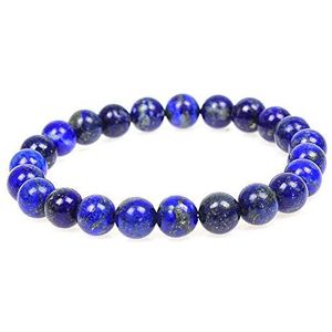 MJDCB 8 mm Natuurlijke Lapis Lazuli Armband Energiegenezende Stenen Kralen Armband