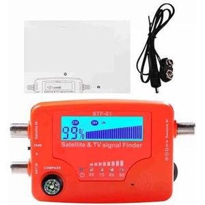 Satellietzoeker 2-in-1 satelliet- en tv-signaalzoeker Draagbare tv-antenne Signaalsterktemeter Signaalzoeker met kompas Alarmzoemer