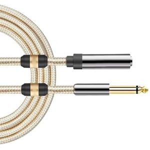 Gitaar Audiokabel 1/4 Inch TS Mono 6,35 Mm Man-vrouw Verlengkabel Voor Mixerversterker Gitaarmicrofoon Audiokabel (Color : B, Size : 10m)