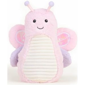 Warmies Pluche roze vlinder geschikt voor de magnetron, groot, verzwaarde knuffeldier voor rustgevende verlichting, met Franse lavendelgeur, magnetronbestendig pluche dier voor volwassenen en Ki