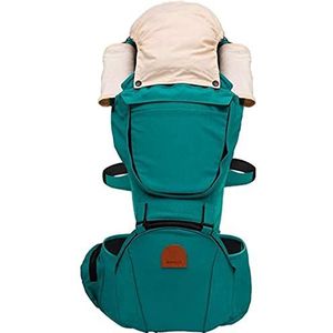 Baby Carrier Heup Seat Detacheerbare Ergonomische Hipseat Baby Carrier met Winddicht GLB en slabbetjeskap voor zowel mama en papa voor 6 tot 36 maanden (kleur: groen)
