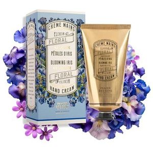 Panier des Sens – Vochtinbrengende handcrème Droge handen en huid - Irisbloesem handlotion, moisturizer, handmasker - olijf, amandelolie - Handverzorging uit Frankrijk 97% nat. Ingrediënten - 75ml