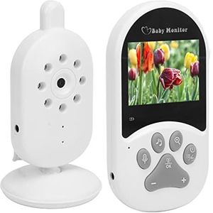 Babyfoon met Camera en Audio, 2,4-inch HD-videobabyfoon voor Baby-nanny Ouderen, Camera-ondersteuning voor Thuisbeveiliging Infrarood Nachtzicht, Temperatuurbewaking, 2-weg Praten (EU-stekker)
