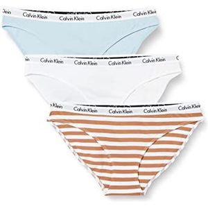 calvin klein Bikini-stijl ondergoed voor dames, blauw/wit/regenstreep_sandelhout, XS (verpakking van 3), Blauw/Wit/Rainer Stripe_sandelhout, XS