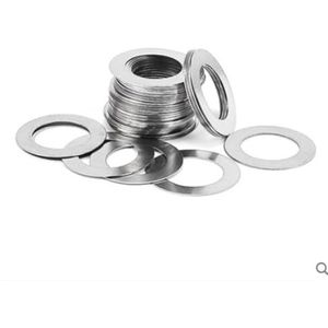 Ringen, vlakke ringen, Borgringen 50 stuks Dunne pakking, dikte 0,1 mm RVS vlakke ring, OD 8-16 Hoge precisie afstelpakking(M6x9)