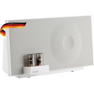 SCHWAIGER - 658149 - Hi-Fi Luidsprekersysteem - Wit - Met Buizenversterker - 37 W RMS