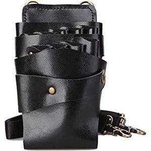 Professionele schaarpakken, Leren schaartas for het opbergen van kappersgereedschap, veelkleurig, 22 x 13,5 cm(F)