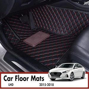 Waterdichte Autotapijten Voor Hyundai Voor Sonata LF 2015-2018 Vloermatten Tapijten Dash Tapijten Cargo Liners Pads Interieur Accessoires Styling Covers All weather antislipmat(LHD(4pcs) beige)