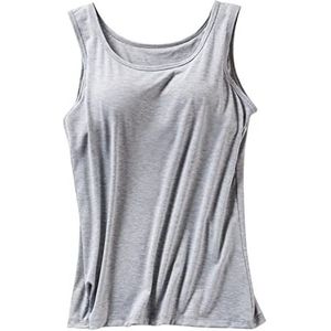 Runstarshow - Camitopje - Grijs - Met Ingewerkte Beha - Licht Gevoerd Hemdje