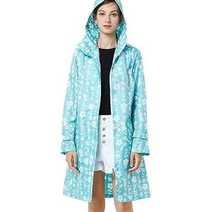 Regenponcho Regenpak Regenjassen Dames Lichtgewicht Waterdichte Kleding Windjack Regenjas Winddicht Wandelen Regencape Regenjas (Color : Blue, Size : One size)