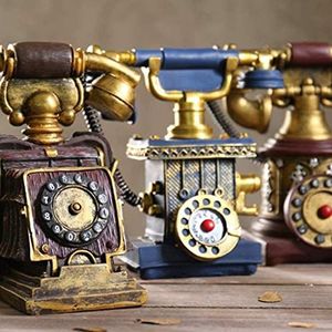 Telefoon Telefoon Retro Thuis Woonkamer Decoreren Vaste Draaiknop Dial Klassieke Telefoon (D)