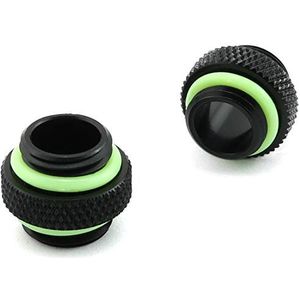 DZS Elec 2 stks Mannelijke naar Mannelijke Extender Fitting Zwart G1/4 ""Watergekoelde Koppeling