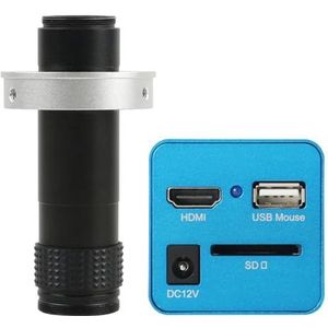 1080P Sensor IMX307 Industriële Digitale Video Microscoop Camera C Mount Camera SD Disk Video Recorder Meten Camera(With 130x lens)