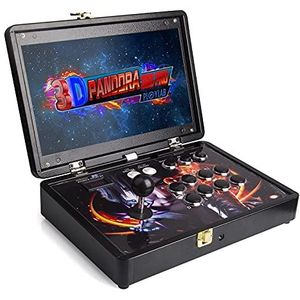 Xshion Pandora 3D Box 36S Arcade gameconsole, 10.000 retro games met 14,0 inch, wifi-videospel-arcade spelconsole, draagbaar, volledig metalen behuizing, 128 GB Full HD retro arcade machine met HDMI