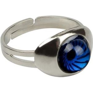 Dames retro ovale ronde edelsteenring, temperatuurveranderende ring, armband met aanpassing van de opening (Color : MR1049)