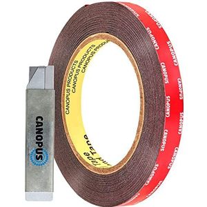 Emitever 6411 Dubbelzijdig Plakband - 24 mm x 5,5 m, Extra Sterk Montagetape, Acrylschuim Plakband. Geschikt voor de Automobielsector, Interieurinrichting, Reparaties en Installaties Buitenshuis