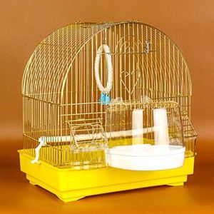 Vogelhuisjes Kleine vogelkooi for Budgie Finch Lovebird Portable klein formaat Vogels Kooi Pet Home met Swing en bad Pet Products Flight Cage (Color : B)