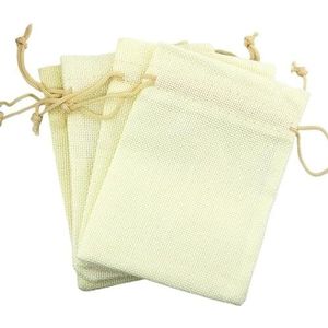 Jute zakken, Hessische tassen 50 stuks geschenkzakje vintage stijl natuurlijke jute linnen sieraden reizen opbergzakje mini snoep jute verpakkingszakken kerst geschenkdoos (kleur: beige, maat: 9 x 12