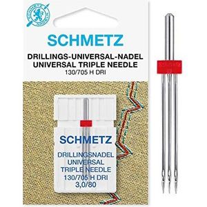 Schmetz 130-705DRI-80 naald, metaal, zilver, 3x80