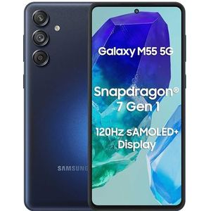 Samsung Galaxy M55 5G - Mobiele Telefoon - Donkerblauw - 8 GB/128 GB Dual-SIM