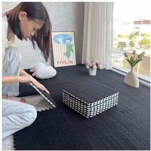 Zeyeo 40 Stuks 12x12x0,4 Inch Pluche In Elkaar Grijpende Verdikte Schuimrubberen Vloermatten - Eenvoudig Te Installeren Tegels Voor De Kinderkamer En Woonkamer(#3)