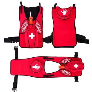 anti-verstikkingsapparaat, Draagbare reanimatie-EHBO-trainingsmodel for volwassenen met infarcttraining en klap op de rug, rood