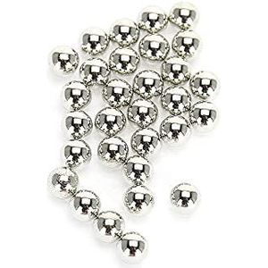 Nail Art Stalen Ballen, 3 Kleuren 6 Maten Mini Metalen Nail Art Metalen Ballen Nail Beads voor Nail Art Nail Art Beads Supplies 0,5 Mm-3,0 Mm voor Nail Charms Design (Zilver grijs)