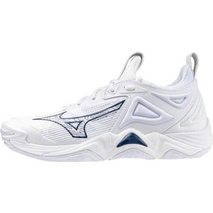 Mizuno Mujeres Wave Momentum 3 Volleybalschoenen voor dames, wit/marineblauw, 7, Wit Navy Blauw, 7