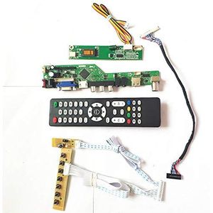 Voor B170PW01 V0 V1 lcd scherm panel 1CCFL 30Pin LVDS Remote+Inverter+toetsenbord T.V53 controller board VGA HDMI AV USB RF DIY kit (B170PW01 V1)