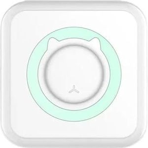 Thermisch Printer Miniprinter Draagbare Thermische Stickers Papier Inktloze Bluetooth Draadloze Draagbare Labelprinter Duidelijk Snel(Light Green)
