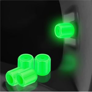 Waterdichte Lichtgevende Ventieldoppen For Autobanden, Lichtgevende Ventieldoppen For Banden, Universele Pasvorm, Ventieldoppen For Auto's, Vrachtwagens, SUV's, Motorfietsen(Green,12pcs)