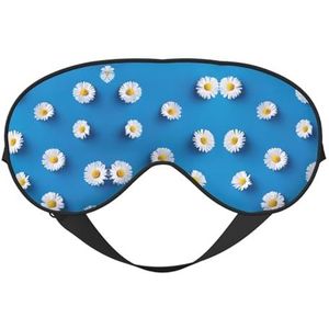 Wit madeliefje 1 afdrukken veelzijdige rusthelper, zacht slaapoogmasker dubbelzijdig voor yoga, kamperen, zacht slaapmasker