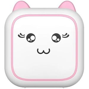 Miniprinter Thermische Zelfklevende Etiketten Printersticker Bluetooth Mini Pocket Label Notes-printer For Thuis En Op Kantoor Helder Afdrukken(Pink)