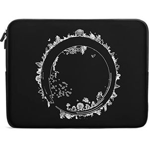 Bonsai Boom in Enso Cirkel Vogels Nieuwigheid Laptop Sleeve Tas Beschermhoes Handtassen Draagbare Laptop Tas 25-45 cm