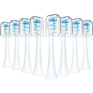 REDTRON opzetborstels compatibel met Pro-resultaten, 8-pack tandenborstelkoppen voor FlexCare, ProtectiveClean, HealthyWhite, EasyClean en PowerUp, Medium Hardness (Wit), stijl 1