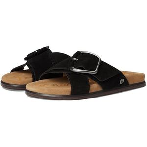 Sam Edelman Darla Slide Sandaal voor dames, Zwart Suede, 36.5 EU