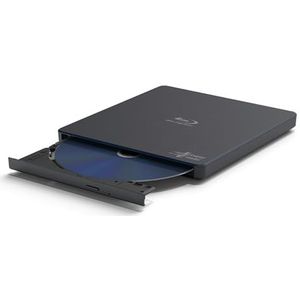 Hitachi LG Externe Blu-ray Drive | Blu-ray/DVD+/-RW Speler en Brander | Draagbare USB 2.0 Type A, Type C | Compatibel met Windows, Mac, Linux (BP55, Zwart)