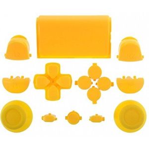 Volledige Knoppen Aangepaste Mod Kit Set voor Sony Playstation 4 PS4 Controller Vervanging (Geel)