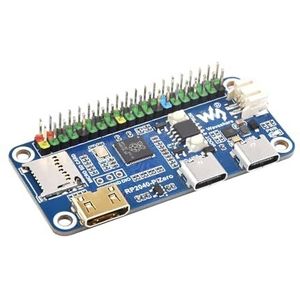 RP2040-PiZero Development Board Based On RP2040 Microcontroller,264KB SRAM And 16MB Onboard Flash Memory,Onboard DVI Interface, TF Card Slot and PIO-USB Port,Support C/C++, MicroPython, Arduino