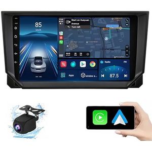 Android 14.0 2 Din Autoradio 9"" Touchscreen Auto Stereo voor Seat lbiza Arona 2017-2021 met Draadloze Carplay Android Auto GPS navigatie AHD Omgekeerd beeld Stuurwielbediening(P4(4G+64G))