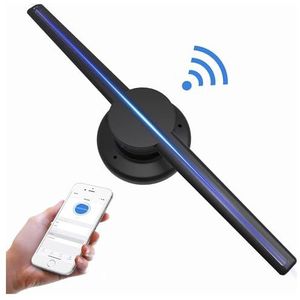 3D Hologram-Waaier, High Tech Advertising 3D Hologram Fan Twee Bladen 42cm Holografische Fan 3D Hologram Projector Blote Oog Stereo 3D Hologram Fan